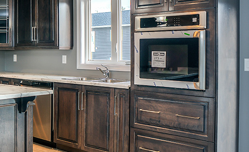 Custom Kitchen with Cabinets 'to the ceiling'